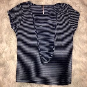 Navy stripped Crop Top